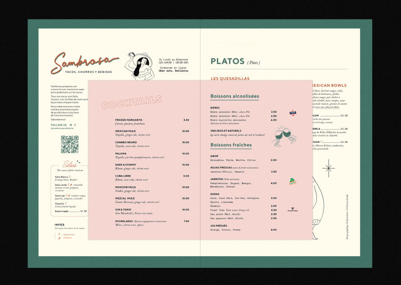 Sambrosa: diseño de la identidad gráfica completa de un restaurante mexicano. 4