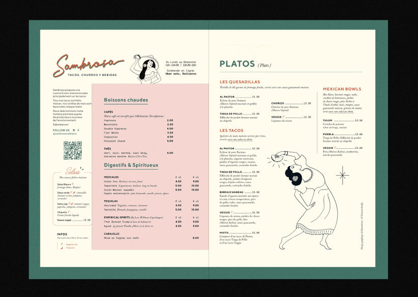 Sambrosa: diseño de la identidad gráfica completa de un restaurante mexicano. 5