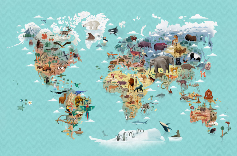 World Map of Animals 0