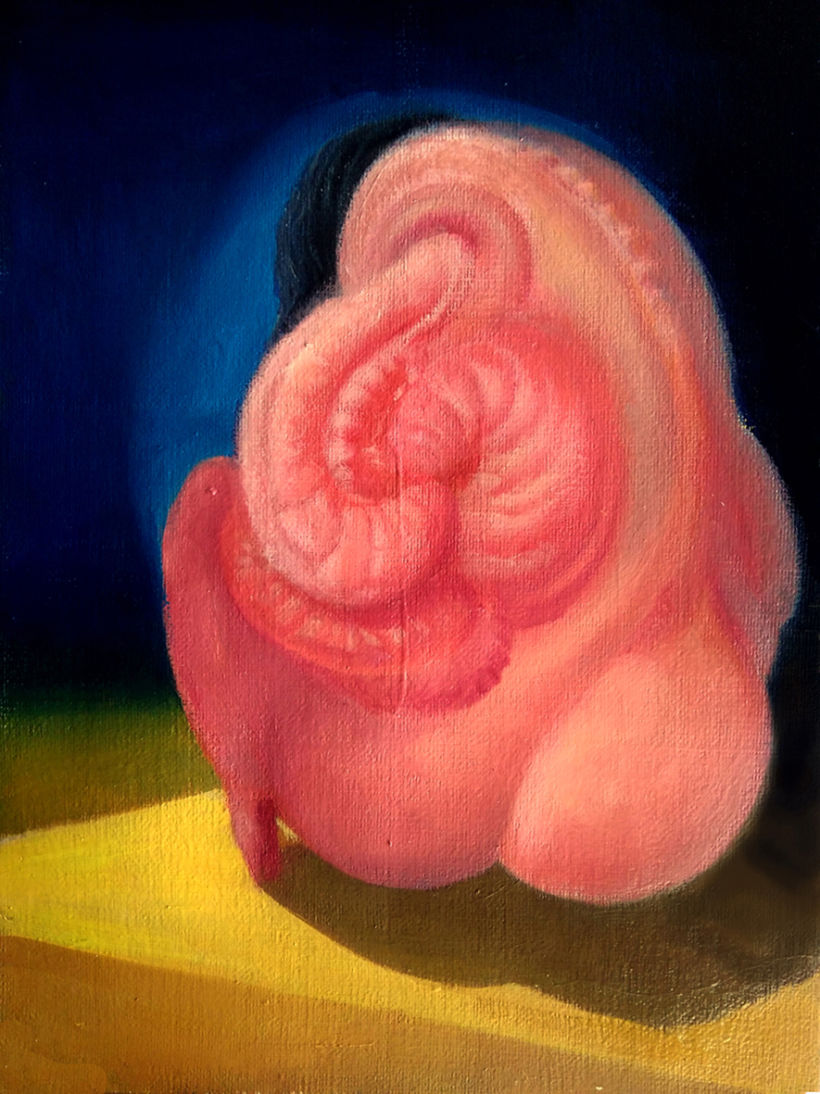 Mounstrua 1. Oleo sobre lienzo. 15 x 20 cm. 2019