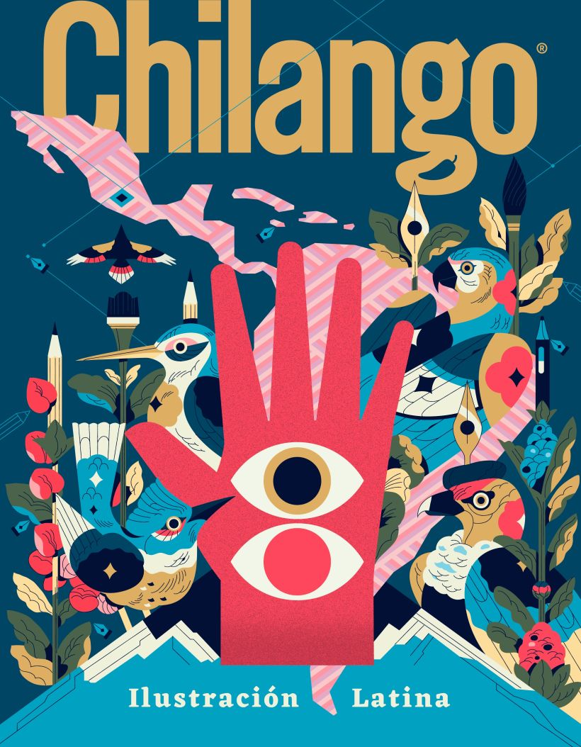 Hice esta ilustración para la edición especial de la revista chilango sobre la Bienal de ilustración 2da edición