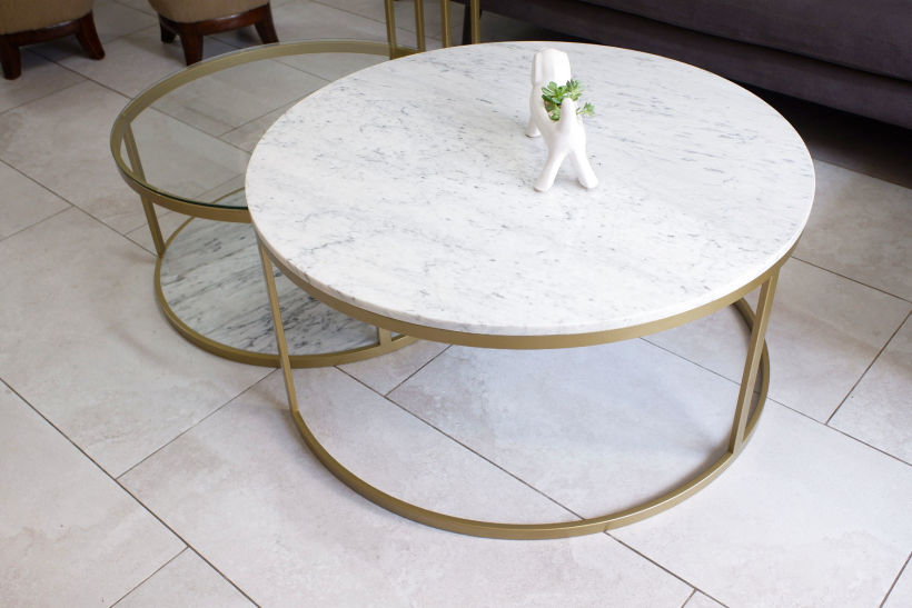 Mesa de centro Cubierta de Marmol / Coffee table with Marble top*