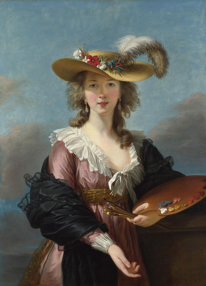 ‘Autorretrato con sombrero de paja’, por Élisabeth Louise Vigée Le Brun (ca. 1782)
