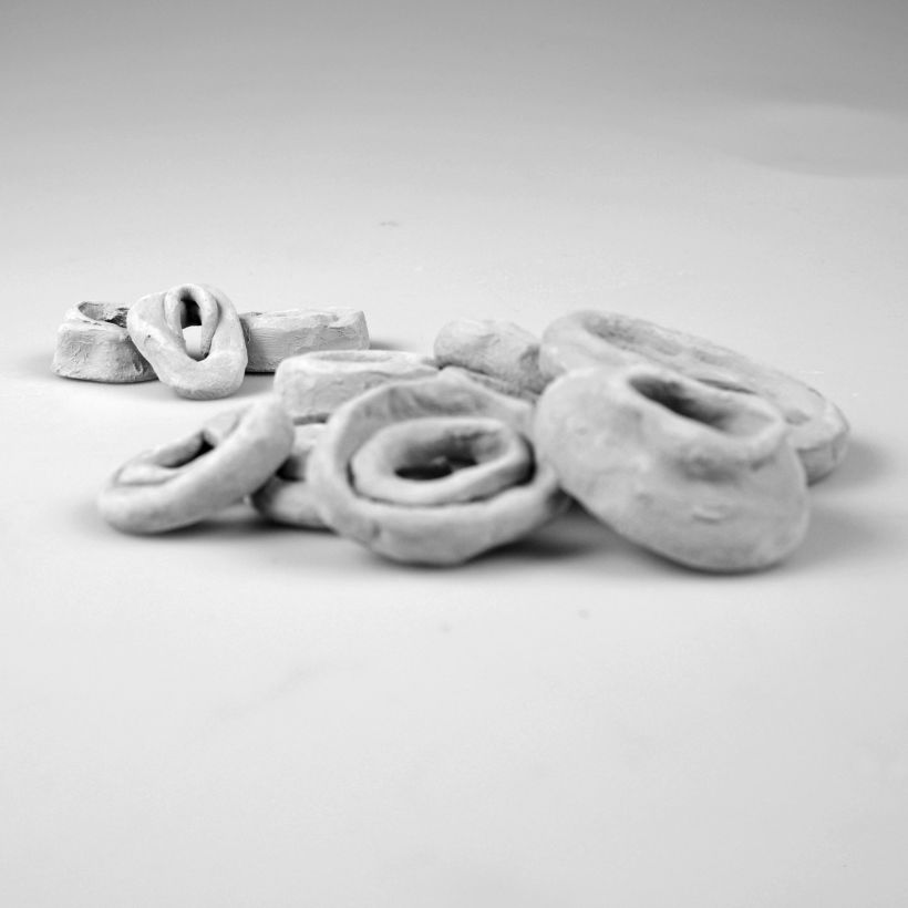 Interpretación en 3D: piezas de cerámica.
