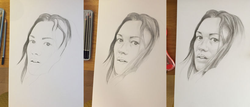Realistic Portrait with Graphite Pencil 0