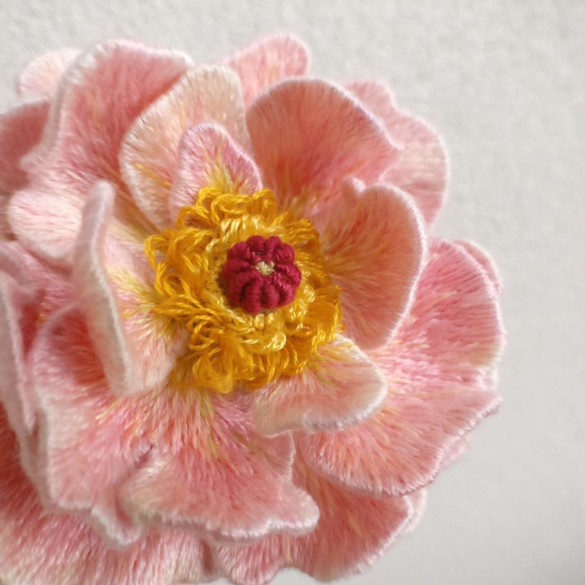 3D Embroidery -  Peony -1