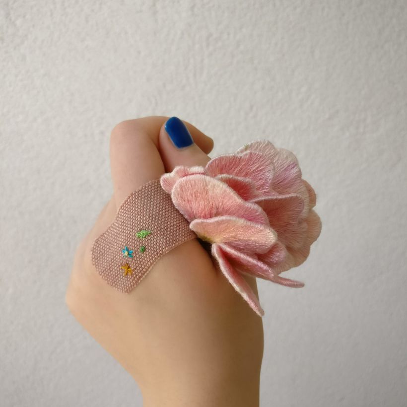 3D Embroidery -  Peony 1
