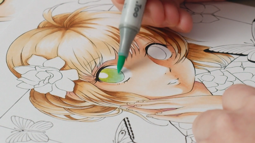 Tutorial Ilustración: cómo pintar ojos anime y manga 8