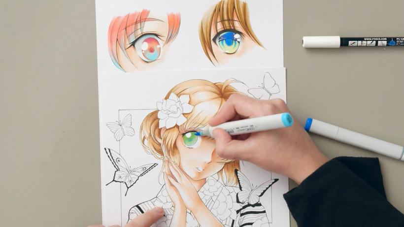 Tutorial Ilustración: cómo pintar ojos anime y manga 10