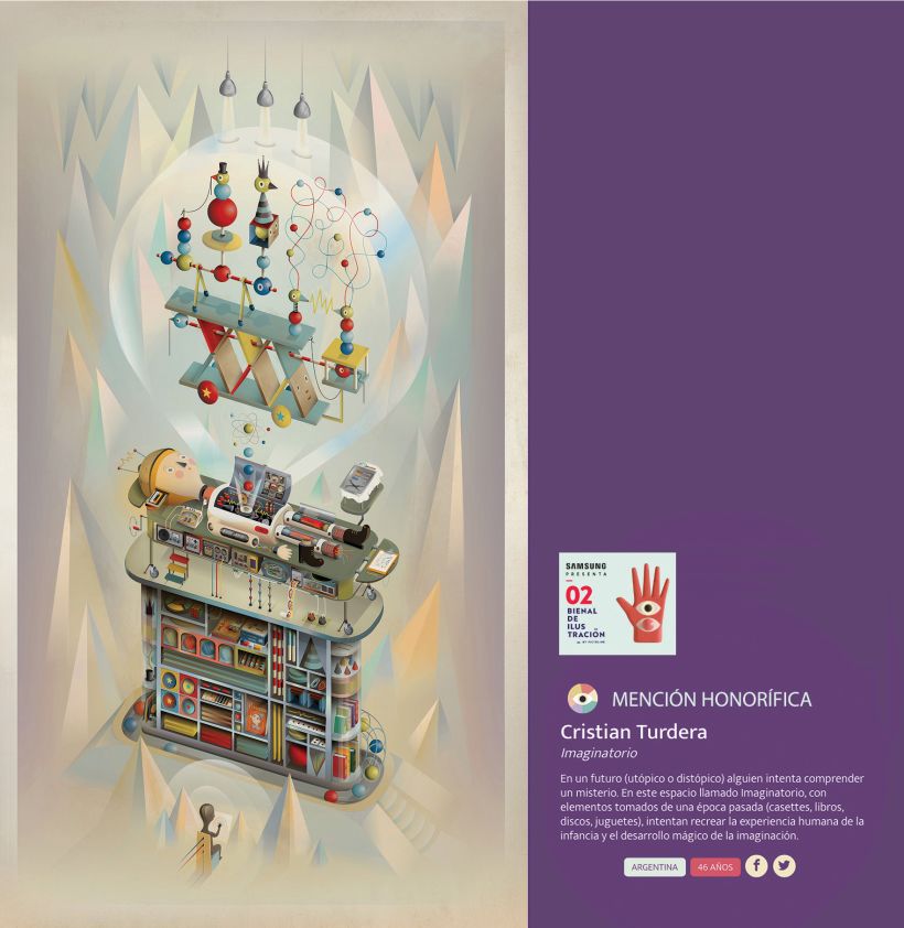 Pieza Ganadora de una Mención Honorífica en la Bienal de Ilustración Latinoamericana 2020