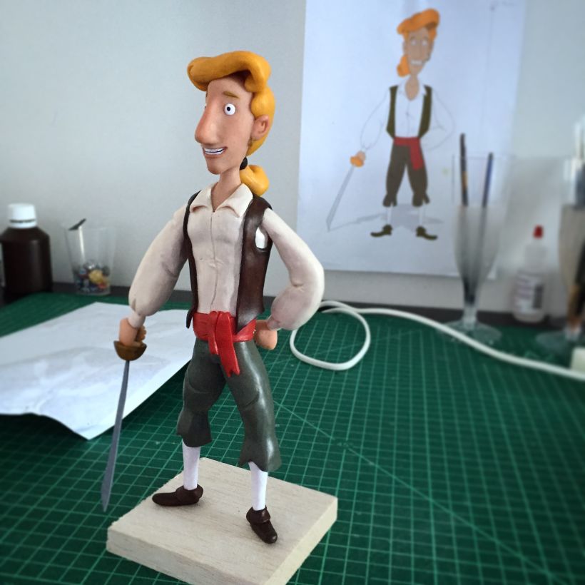 Sculpture of Guybrush from the video game | Domestika