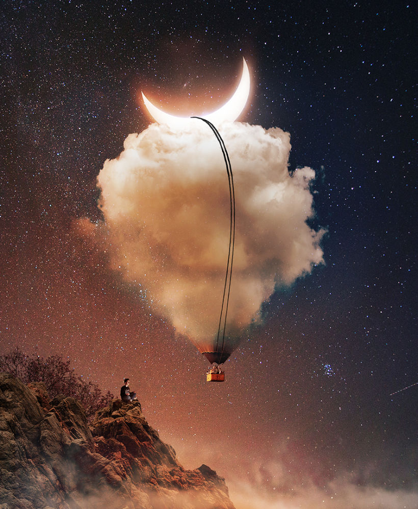 Artwork created to highlight a new feature in Adobe Photoshop (the sky replacement tool)