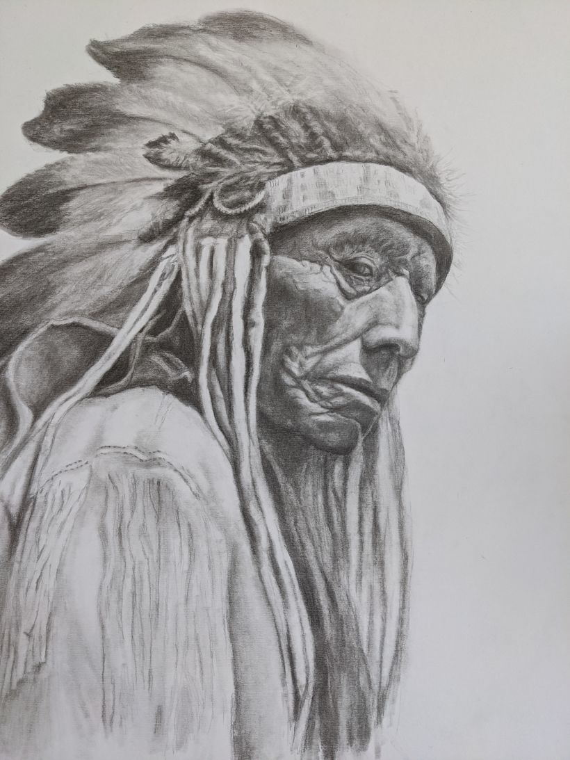 The old Cheyenne graphite drawing