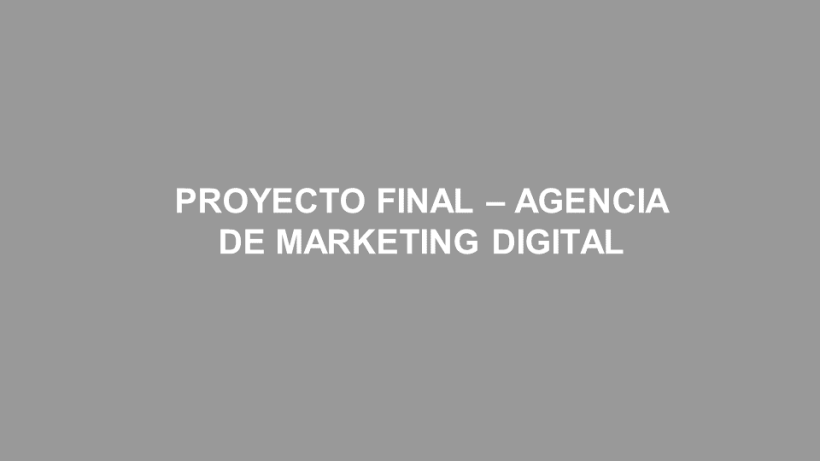 Proyecto Final - Agencia de Marketing Digital -1