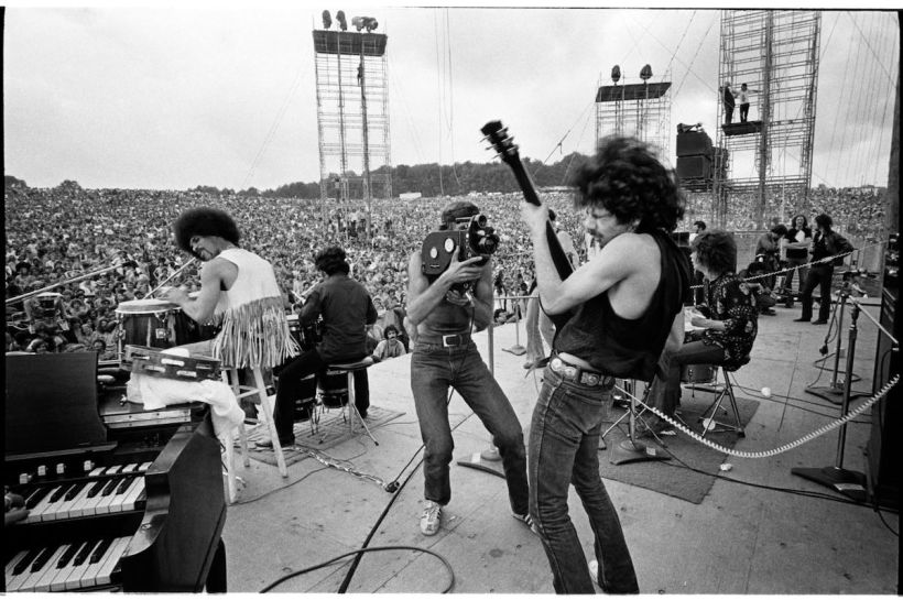 Concierto de Santana en Woodstock. Crédito: Jim Marshall