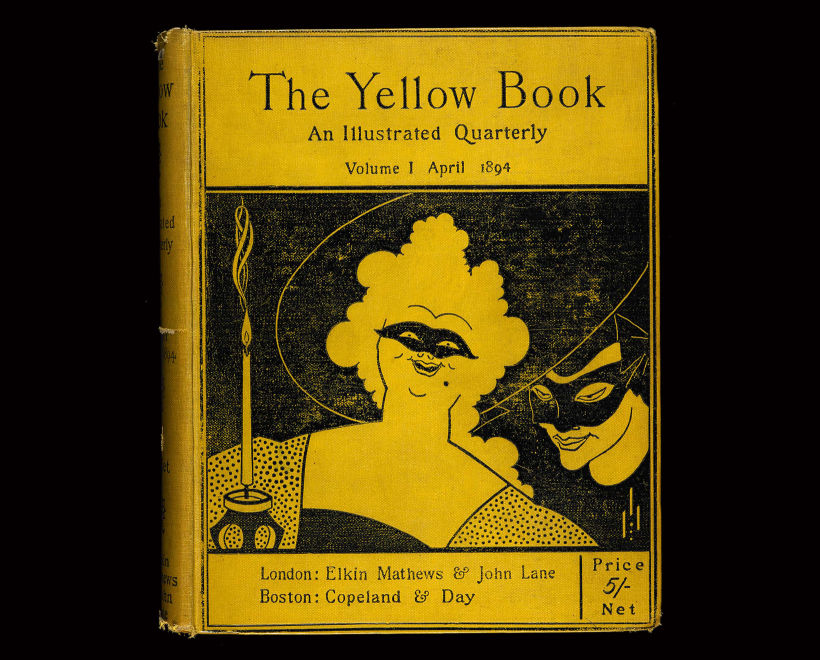 Ejemplar de The Yellow Book, uno de los primeros ejemplos de arte de portadas 