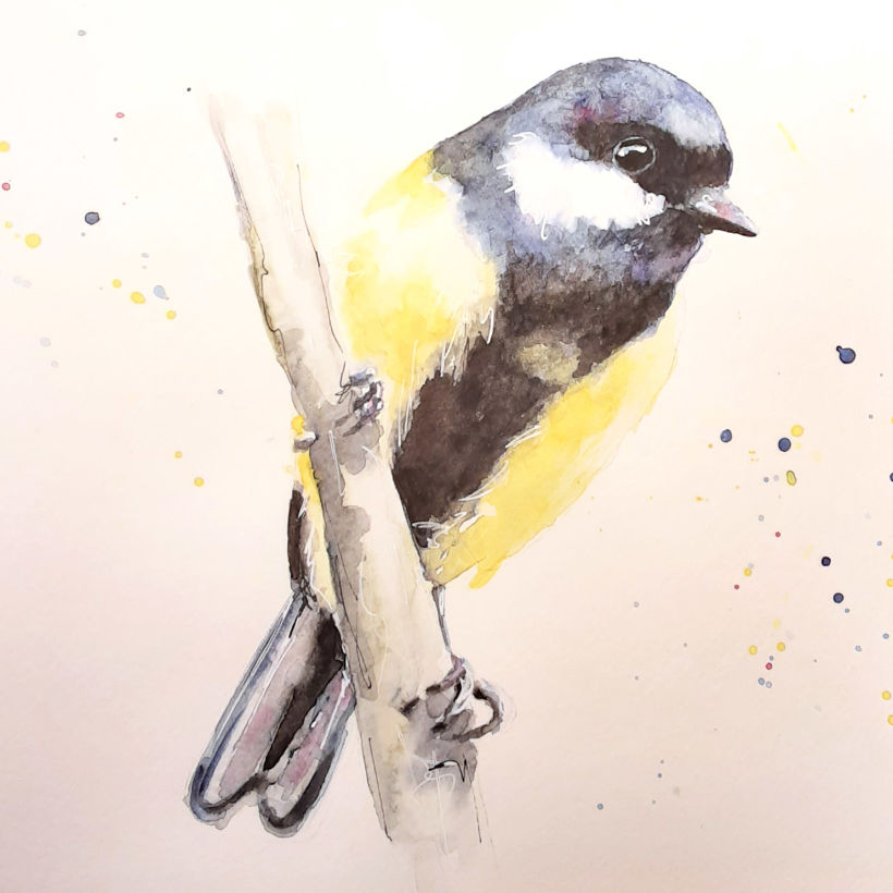 My project in Artistic Watercolor Techniques for Illustrating Birds course -1