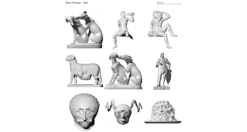 Three D Scans, esculturas 3D sin restricciones de derechos de autor. 