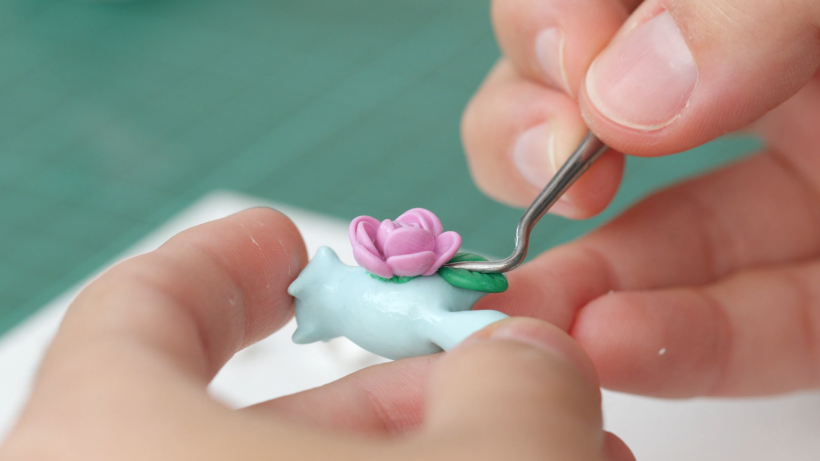 Flower Bouquet  Polymer Clay Embroidery Earrings Tutorial 