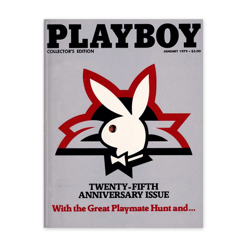 Logo de la revista Playboy. 