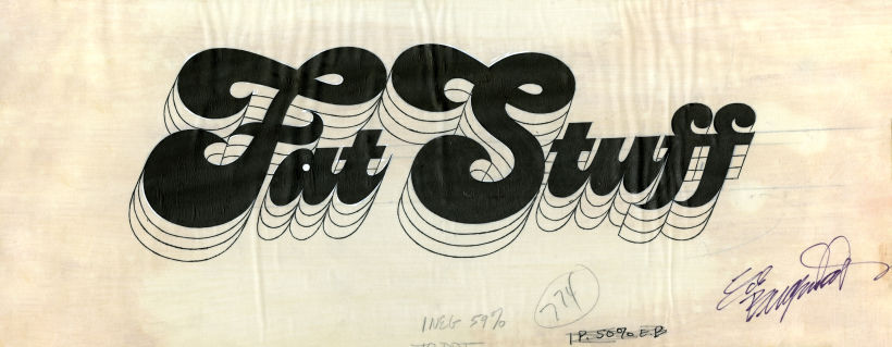 Ed Benguiat. Projeto Fat Stuff. School of Visual Arts Archive