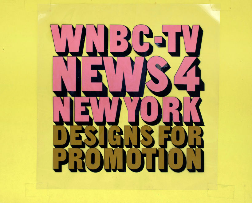 Ed Benguiat. Design para o canal WNBC-TV News 4. School of Visual Arts Archive