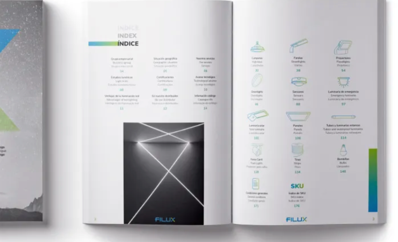 Catálogo de producto para Filux 1
