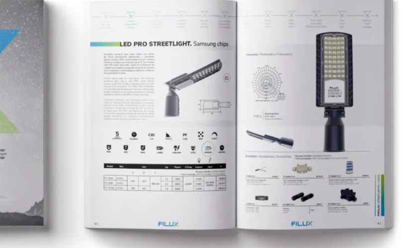 Catálogo de producto para Filux 5