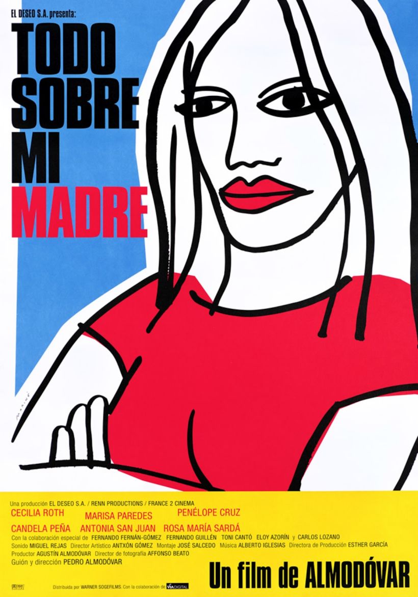 Cartel de Todo sobre mi madre, por Óscar Mariné.