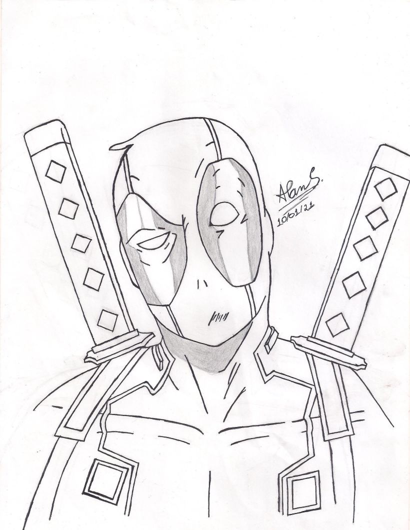 O desenho mais recente que fiz, Deadpool, O Mercenário Imortal