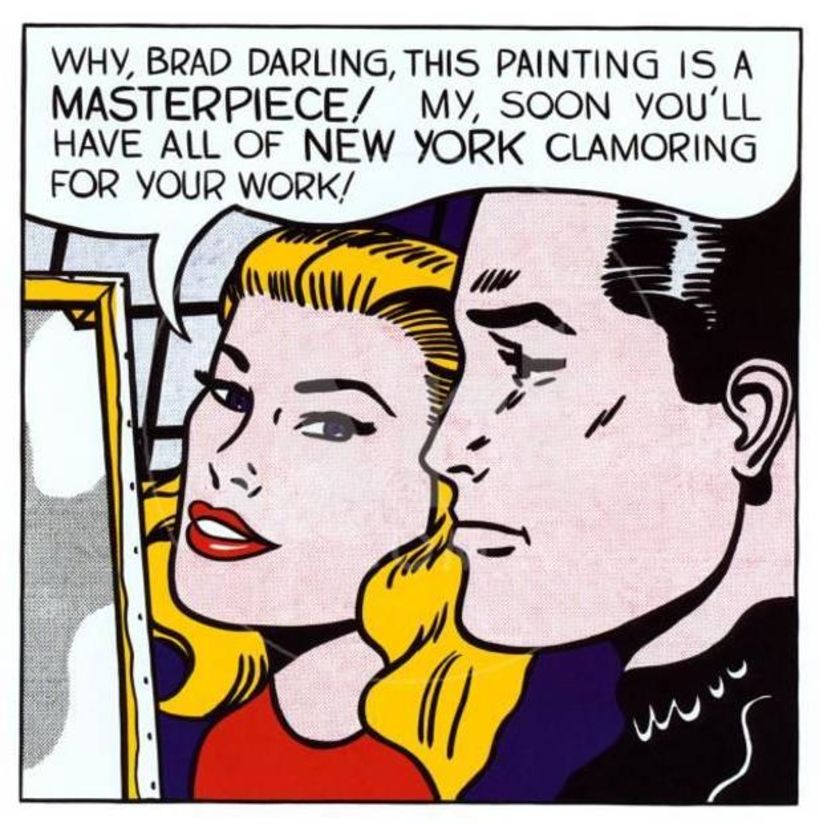 "Masterpiece," Roy Lichtenstein, 1962.