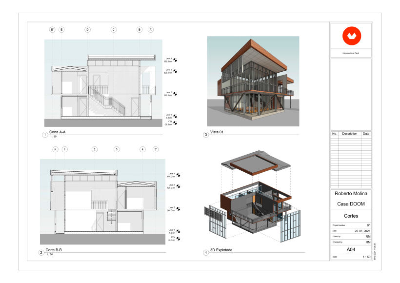 Mi Proyecto del curso: Diseño y modelado arquitectónico 3D con Revit 1