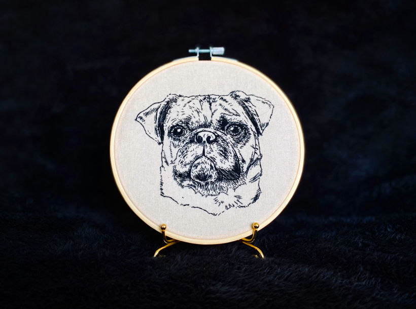 Nacho - Embroidered Portrait