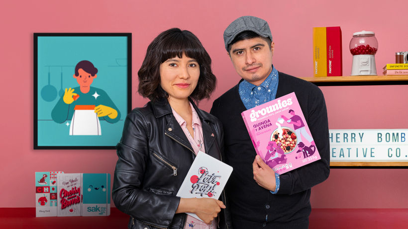 Nora Muñoz y Gabriel Tinoco son los cofundadores de Cherry Bomb Creative Co.