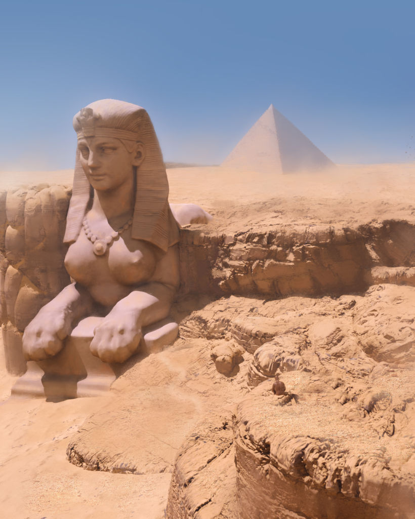 Sphinx model by Lazanja licensed under Creative Commons Attribution