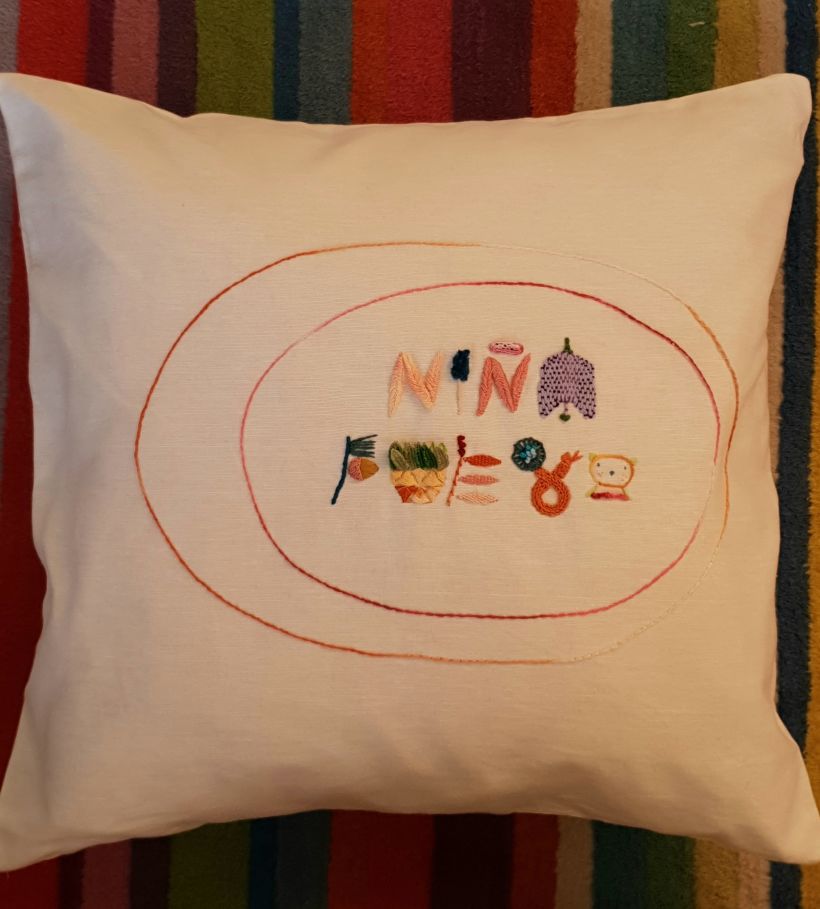 same project embroidery turned into a pillow case.! 