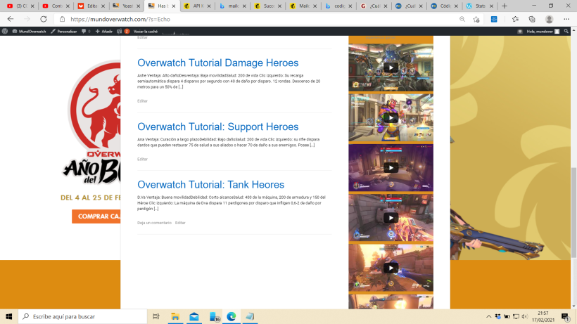 Mundo Overwatch: pagina dedicada a contenidos, gameplays y noticias relacionadas con Overwatch