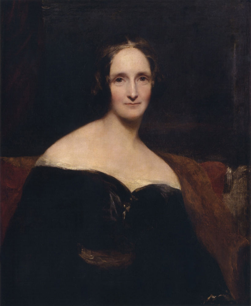 Retrato de Mary Shelley (1797-1851), de Richard Rothwell [Wikicommons].