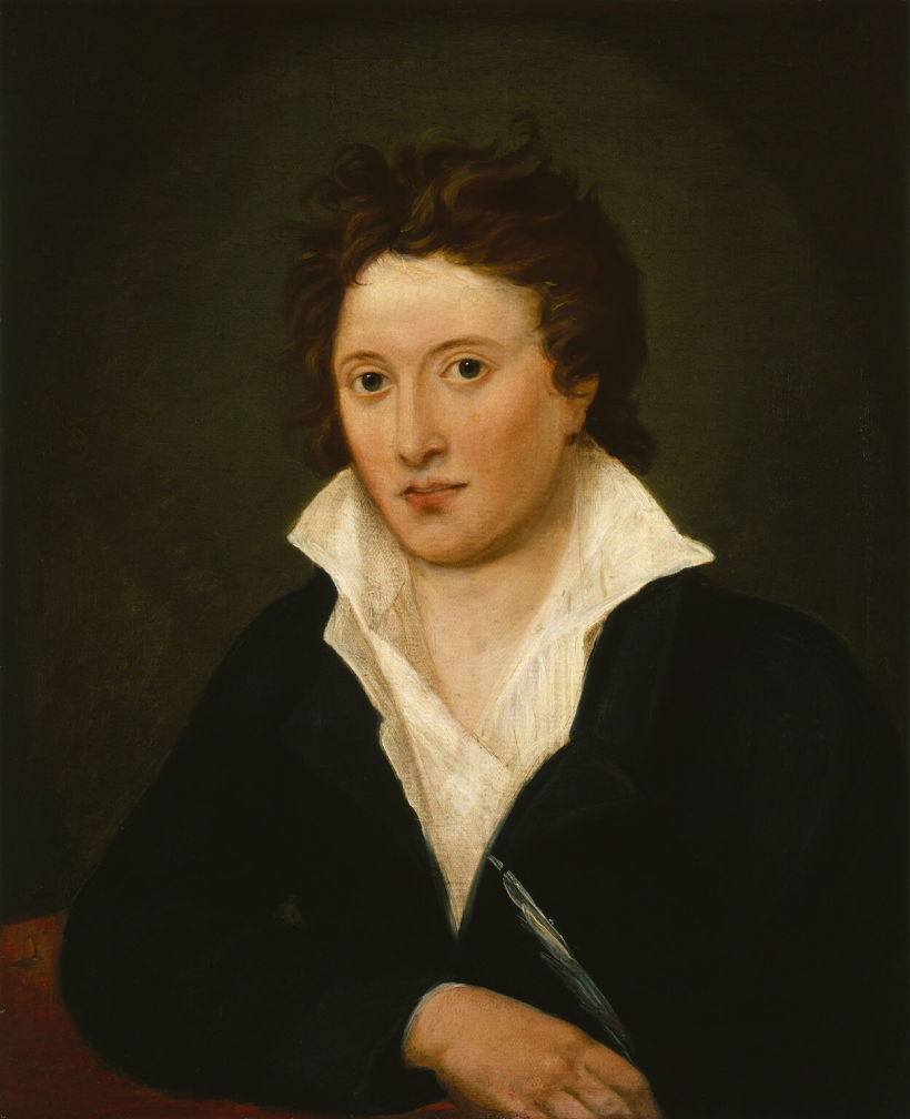 Retrato de Percy Bysshe Shelley (1819) Curran [Wikicommons].