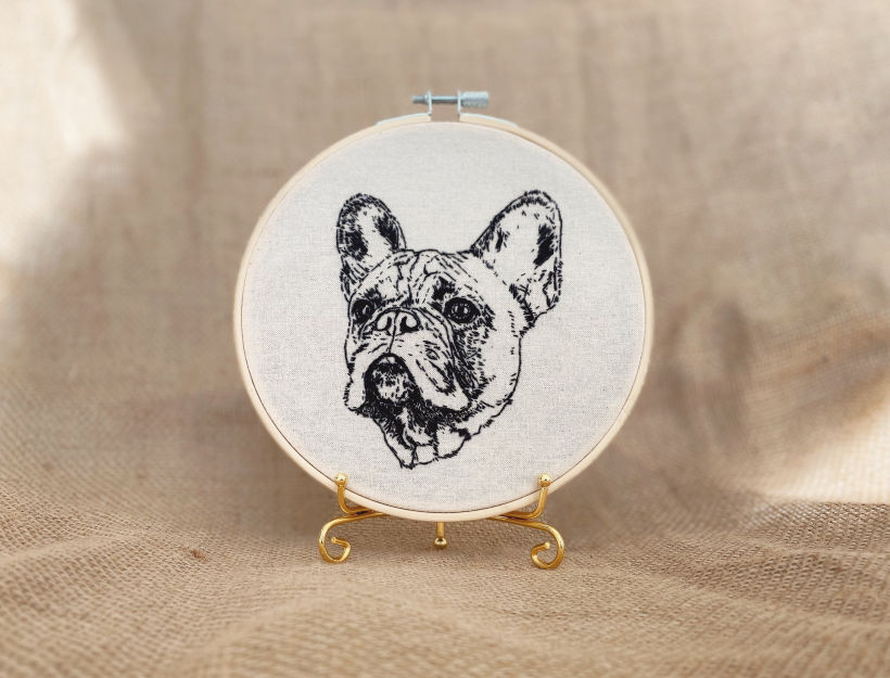 French Bulldog - Embroidered Portrait