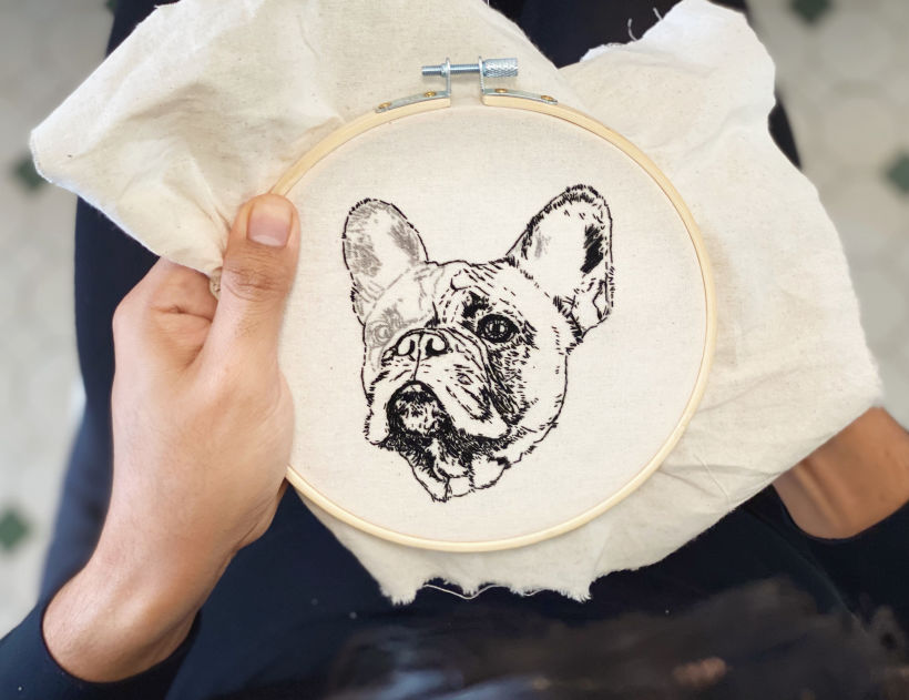 French Bulldog - Embroidered Portrait 5