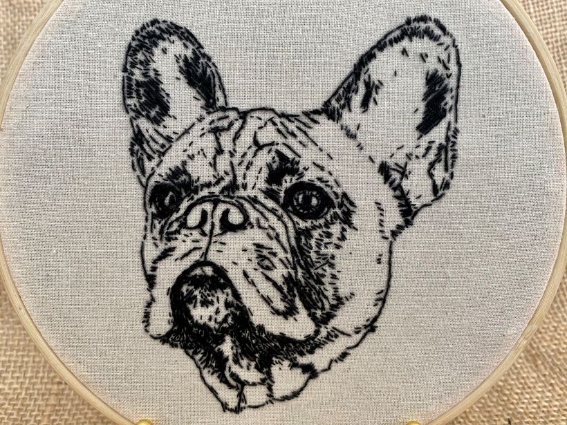 French Bulldog - Embroidered Portrait 3