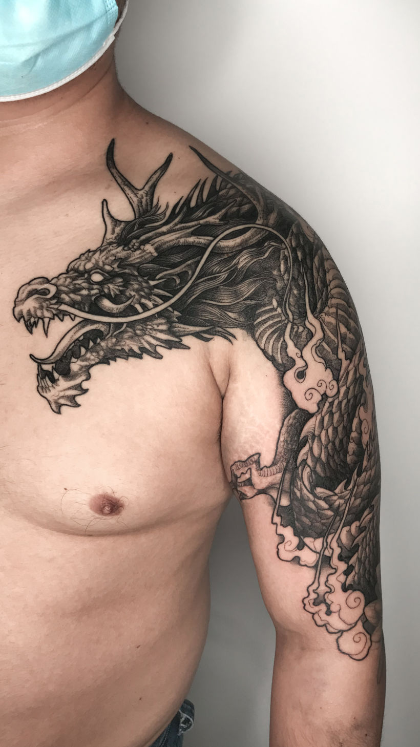 Tatuajes de dragones y serpientes 3
