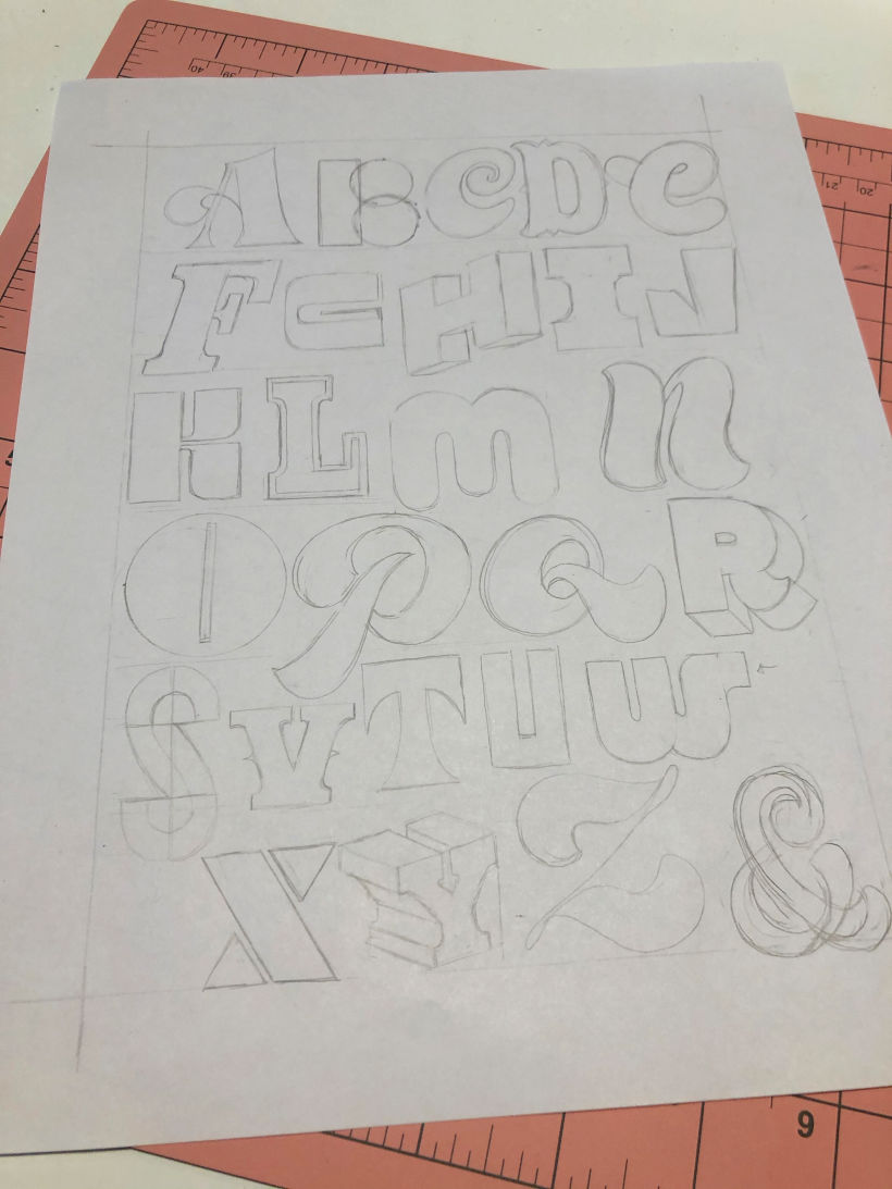 ABC - Dibujar diferentes clases de letras como método creativo. 1