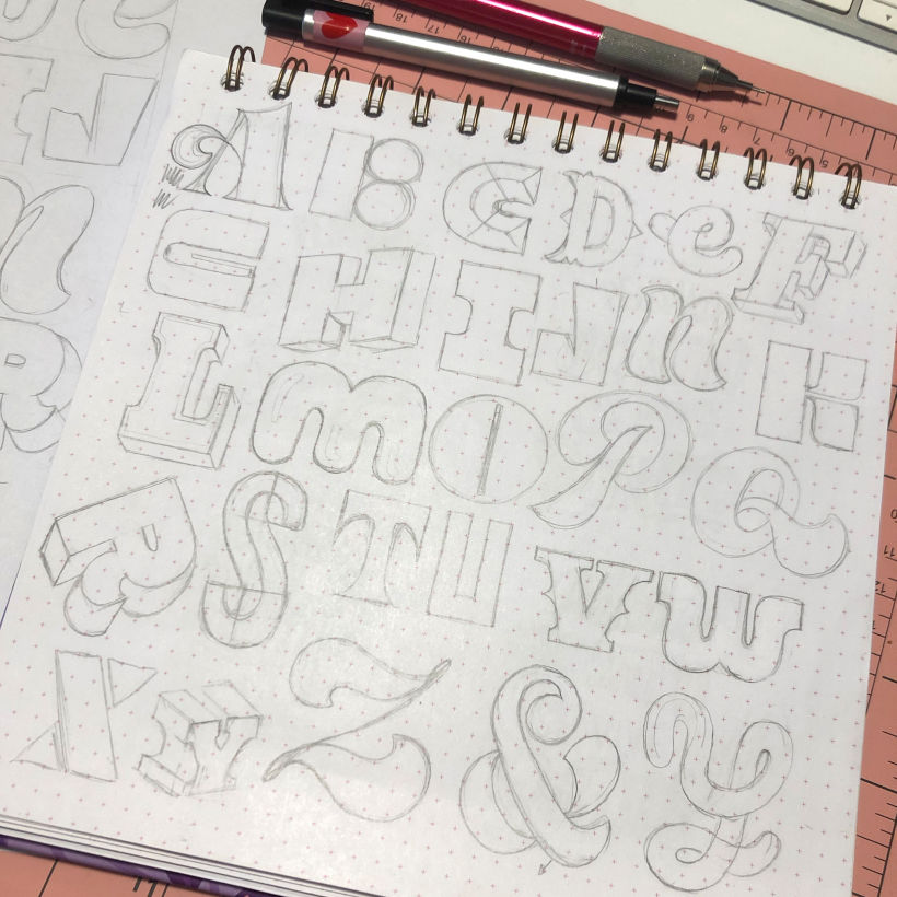 ABC - Dibujar diferentes clases de letras como método creativo. 0