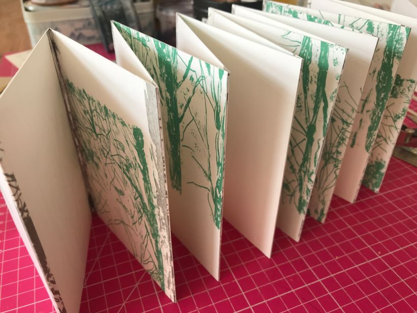 Hand screen printed pages
