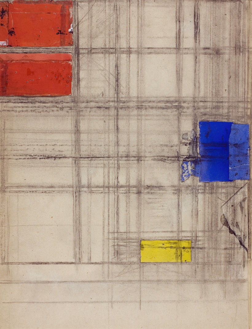 Study for a Composition (1940–1941) de Piet Mondrian.