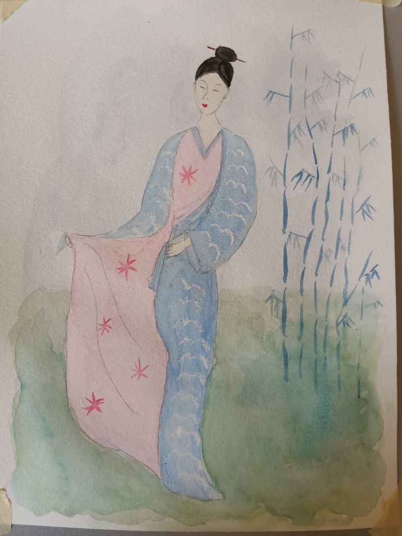 My project in Watercolor Illustration with Japanese Influence course 5