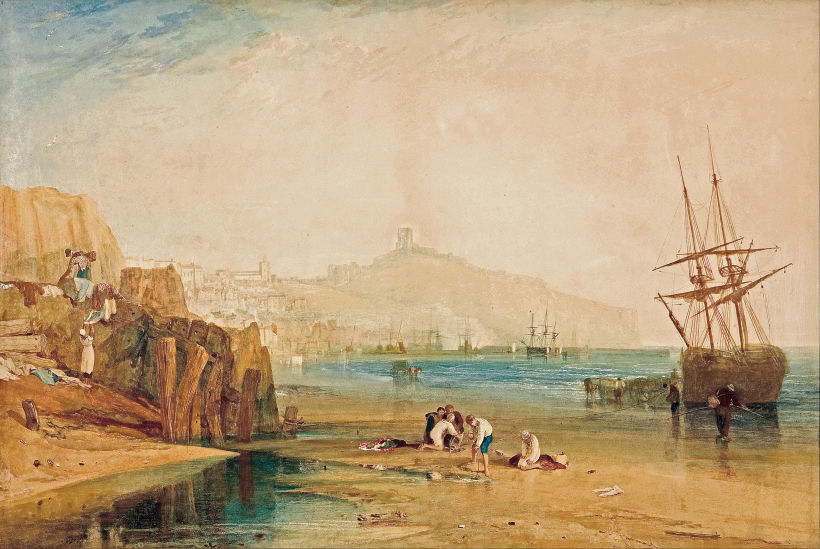 Scarborough town and castle, de J. M. W. Turner (1800–1820)