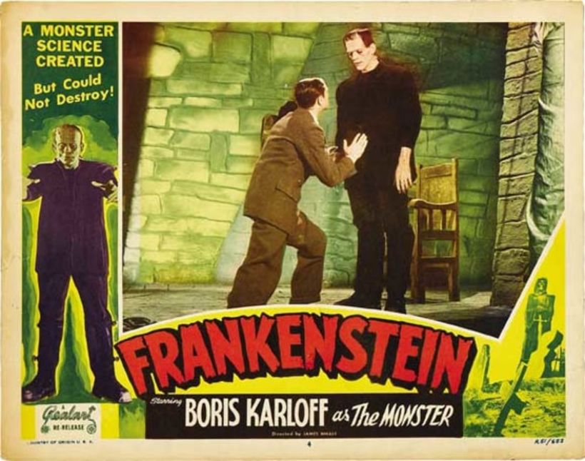 Imagem promocional de 'Frankenstein' (1931), com Colin Clive e Boris Karloff [Wikicommons]
